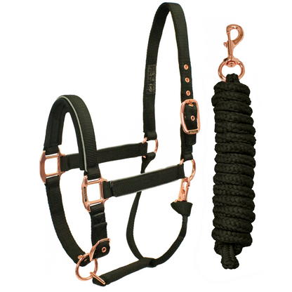 Derby Original Reflective Safety Stable Horse Halters Black Main