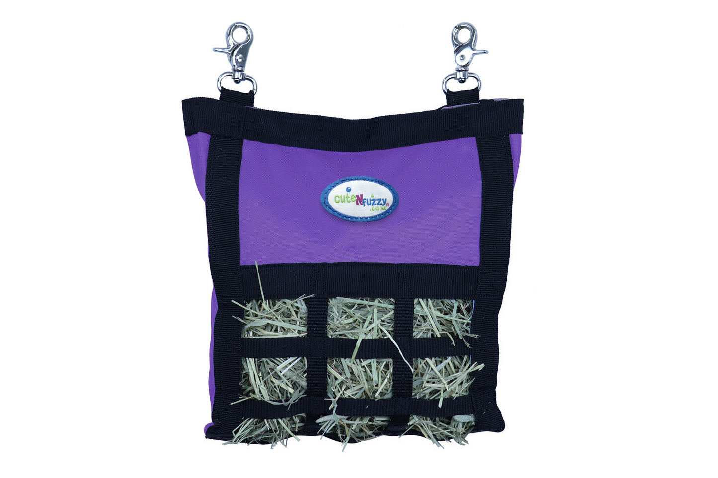 CuteNfuzzy Small Hay Bag for Guinea Pigs and Rabbits with Super Tough Bottom - Purple Color
