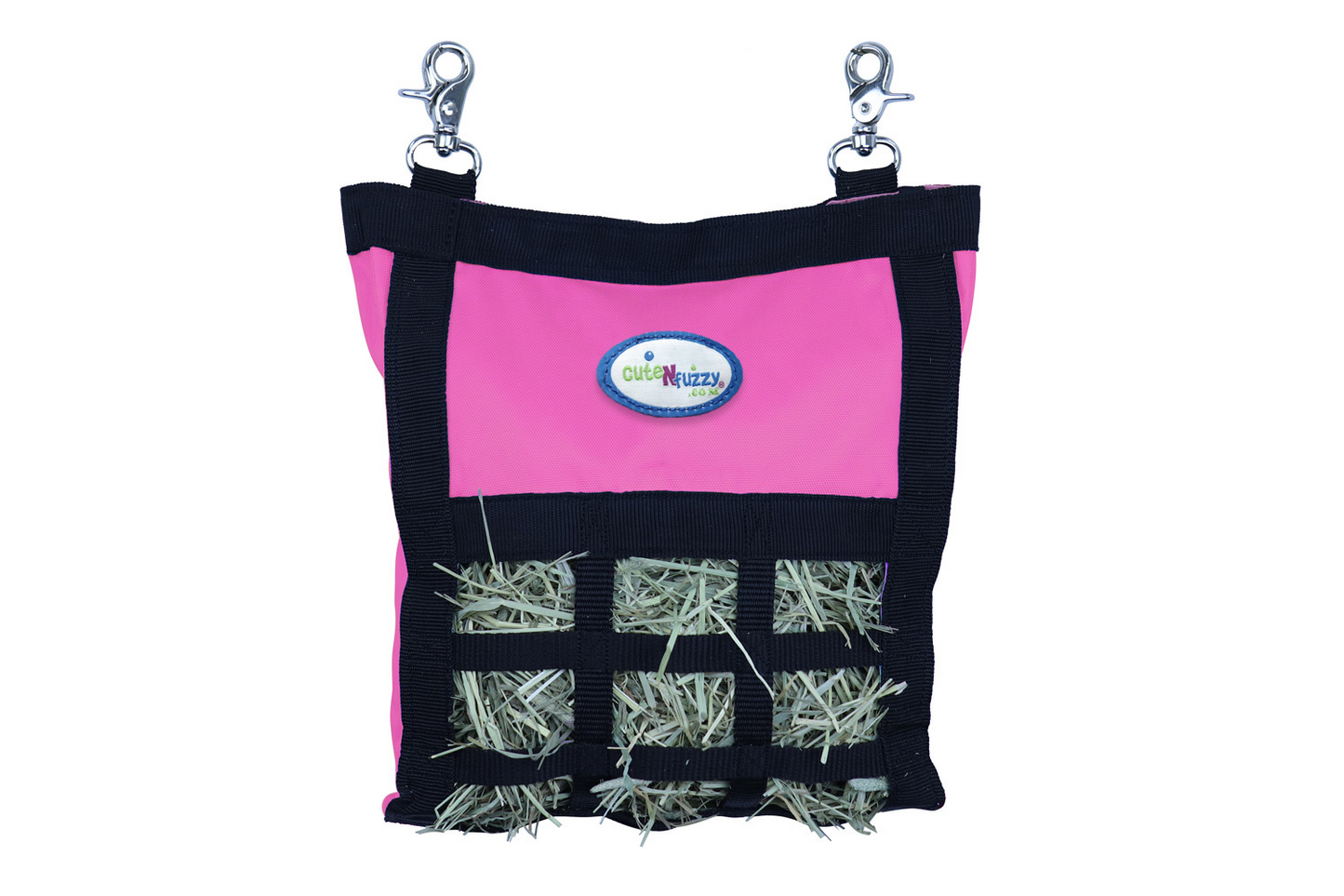 CuteNfuzzy Small Hay Bag for Guinea Pigs and Rabbits with Super Tough Bottom - Pink Color