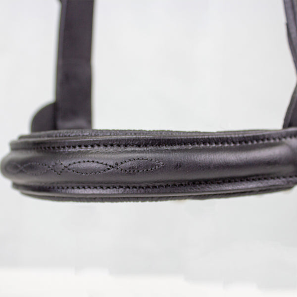 Derby Originals Premium Raised Padded Fancy Stitch Leather Cattle Show Halter with Matching Chain Lead  - One Year Limited Manufacturer’s Warranty