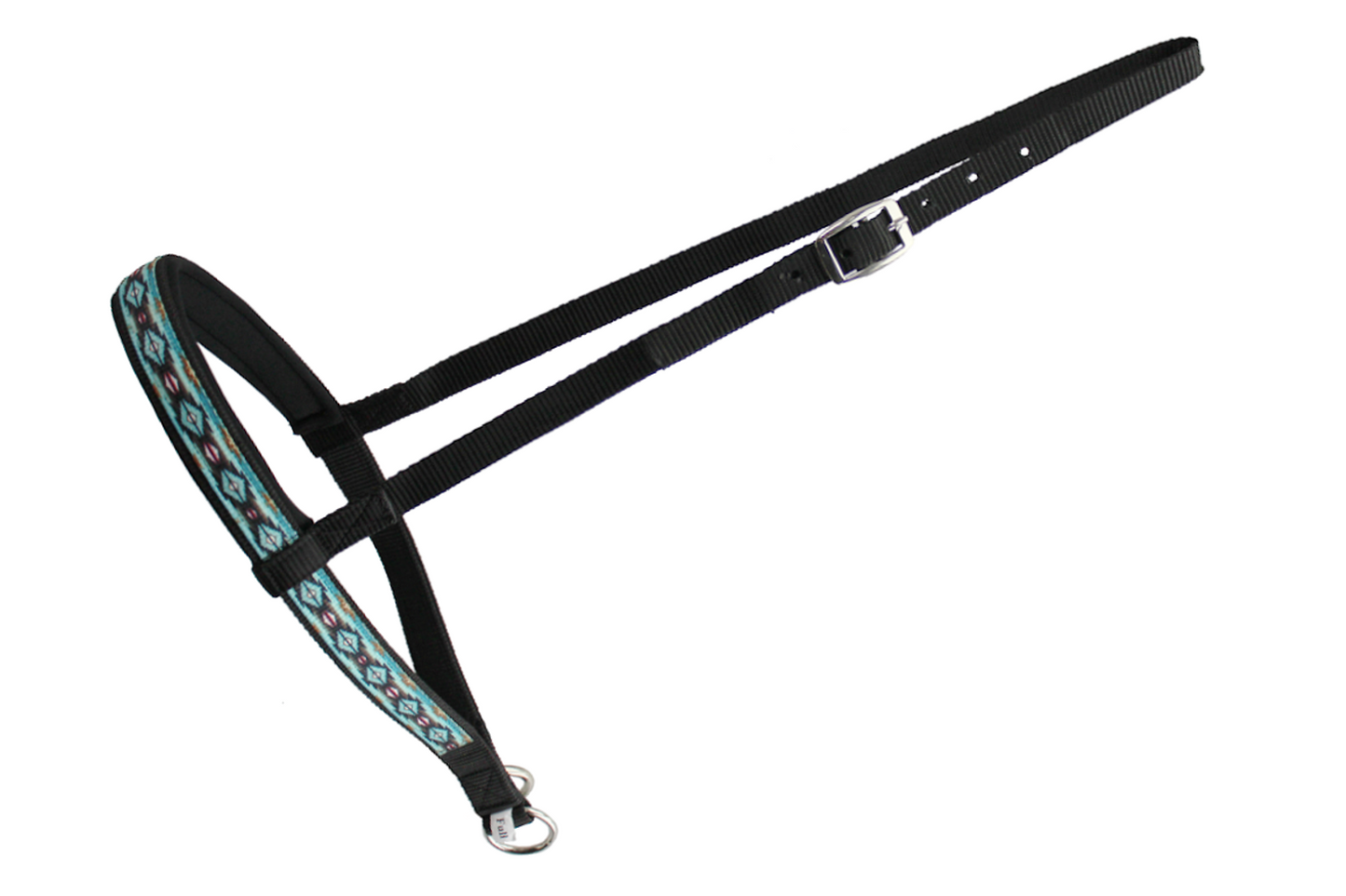 Tahoe Tack Patterned Overlay Nylon Padded Western Noseband for Horses Available in Black Color