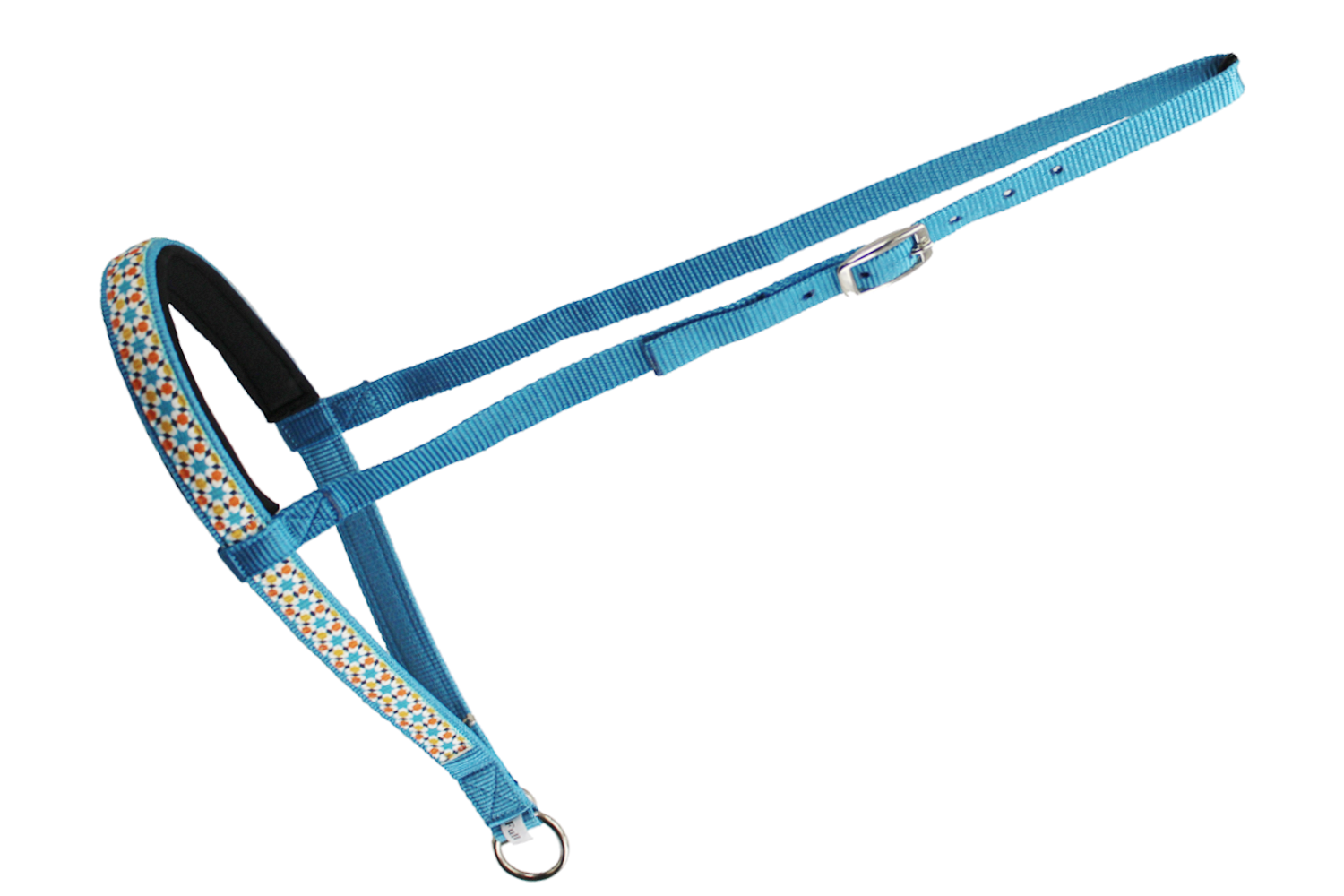 Tahoe Tack Patterned Overlay Nylon Padded Western Noseband for Horses Pattern Geomatric  