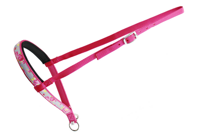 Patterned Overlay Nylon Padded Western Noseband for Horses 