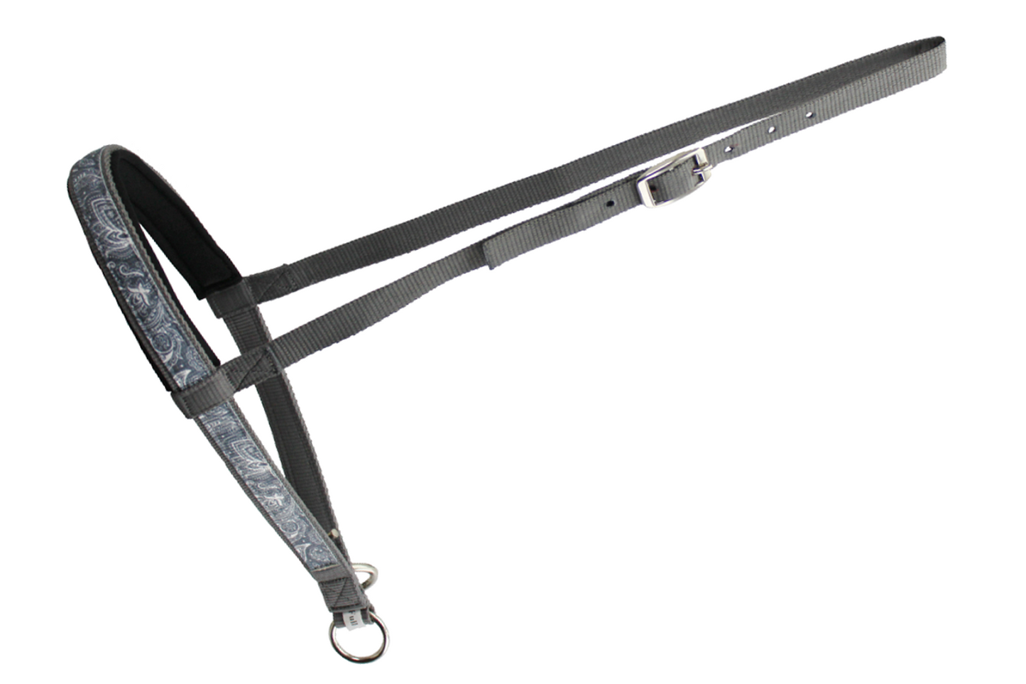 Nylon Paisely Patterned Overlay Nylon Padded Western Noseband for Horses Available in Six Colors 