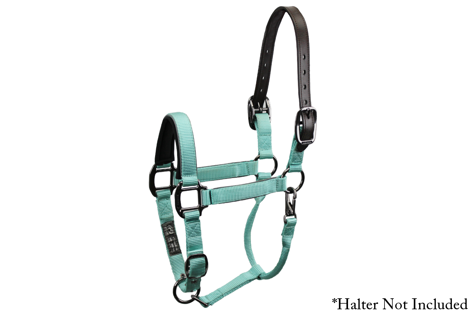 Derby Originals Double Stitched Leather Breakaway Halter Replacement Crown  full view