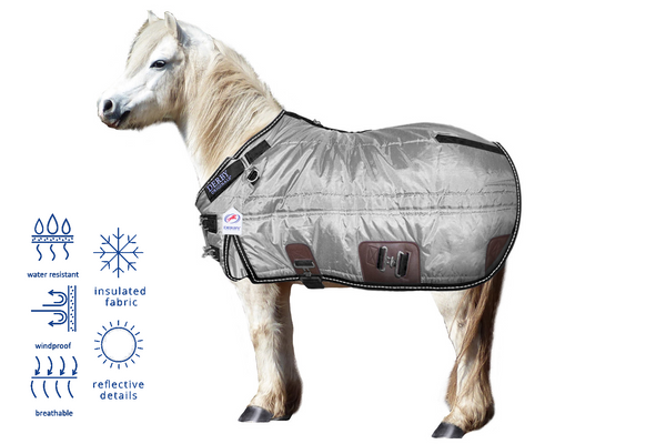 Derby Originals Nordic Tough West Coast 420D Water Resistant Winter Mini Horse and Pony Stable Blanket 200g Medium Weight