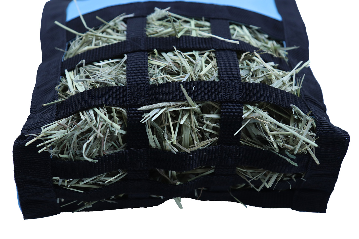 CuteNfuzzy Small Hay Bag for Guinea Pigs and Rabbits with Super Tough Bottom - Blue Close Up Bottom