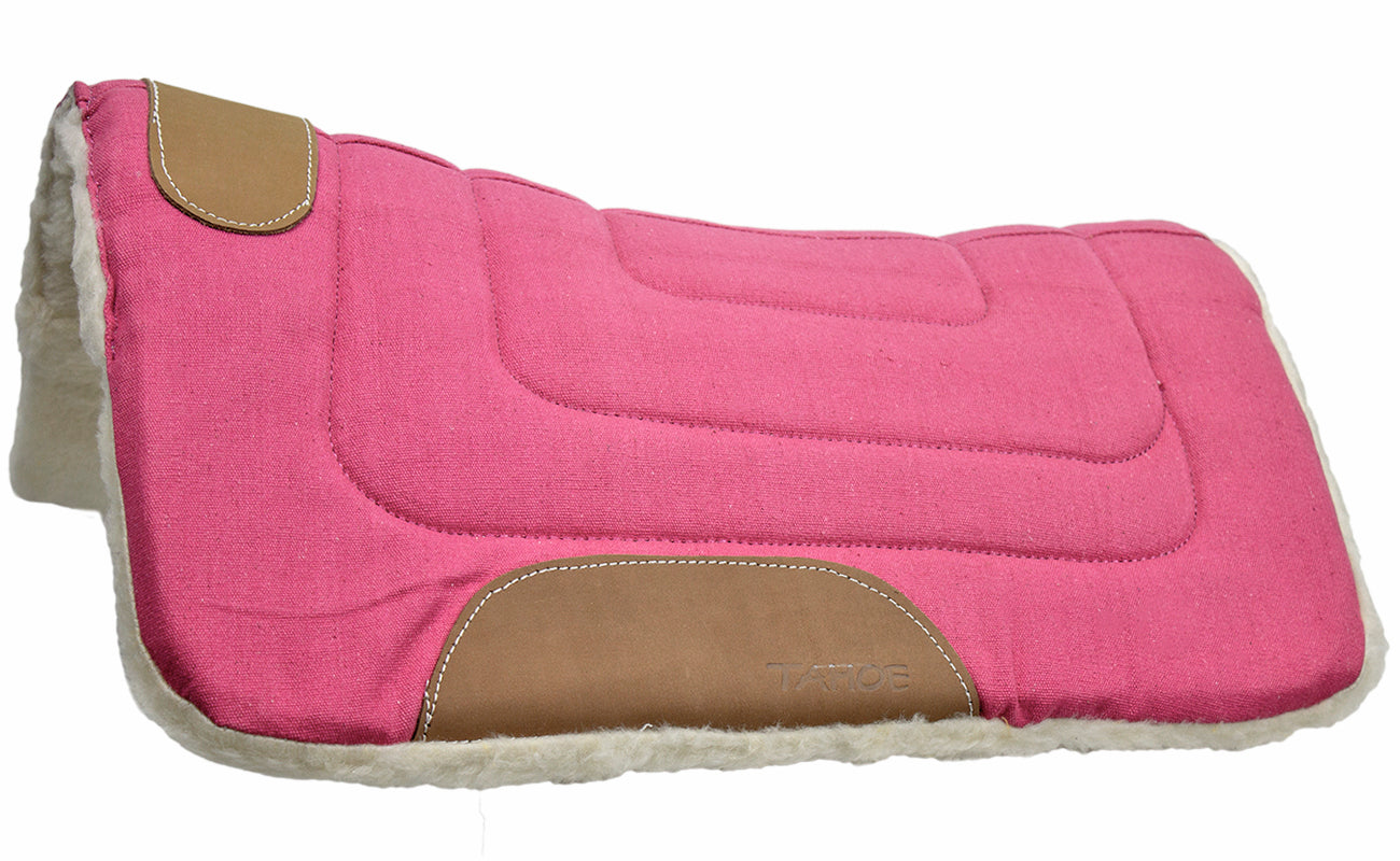 Cut Canvas Western Saddle Pad with Fleece Lining by Tahoe Tack