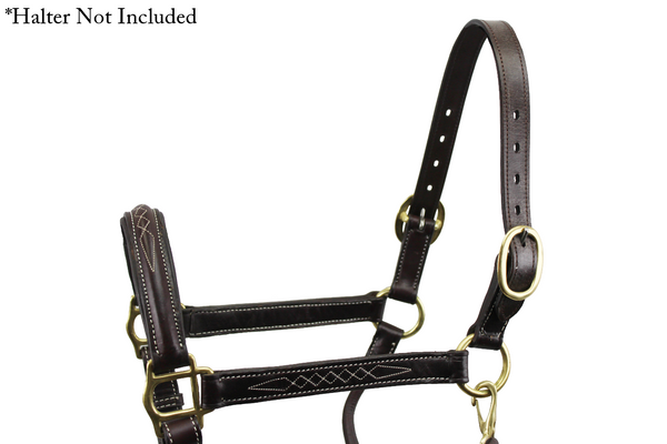Derby Originals Double Stitched Leather Breakaway Halter Replacement Crown Available in 2 Lengths