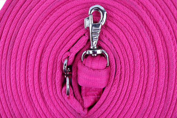 Paris Tack Derby Originals Premium Softgrip 24' and 34' Cotton Swivel Lunge Lines with Rubber Stopper