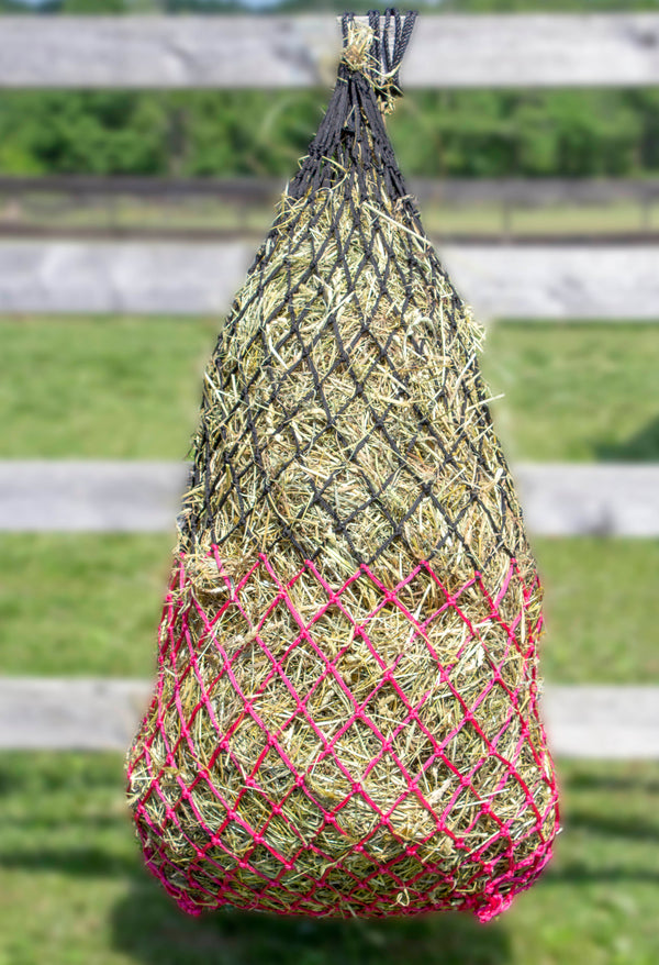 Derby Originals 56” Superior Slow Feed Soft Mesh Hanging Hay Net for Horses - Set of 2
