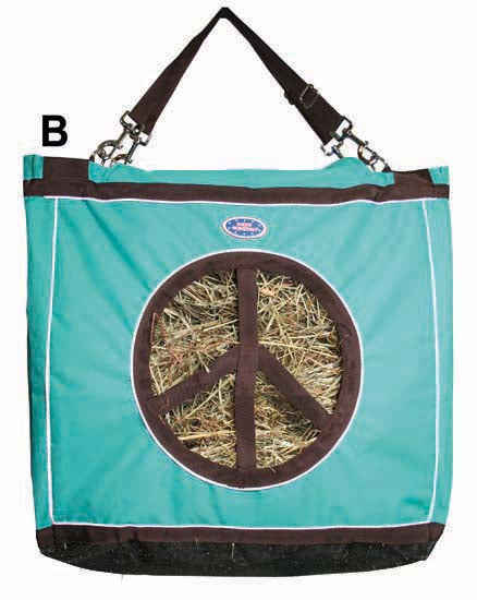 Derby Originals Top Load Peace Sign Hanging Horse Hay Bag with 6 Month Warranty