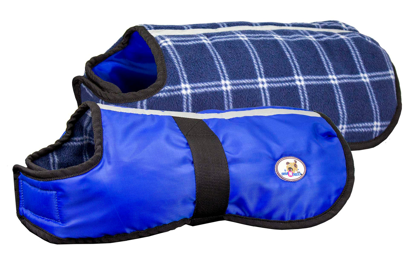 Lightweight Water Repellent Dog Coat Reversible Reflective by cuteNfuzzy Both 