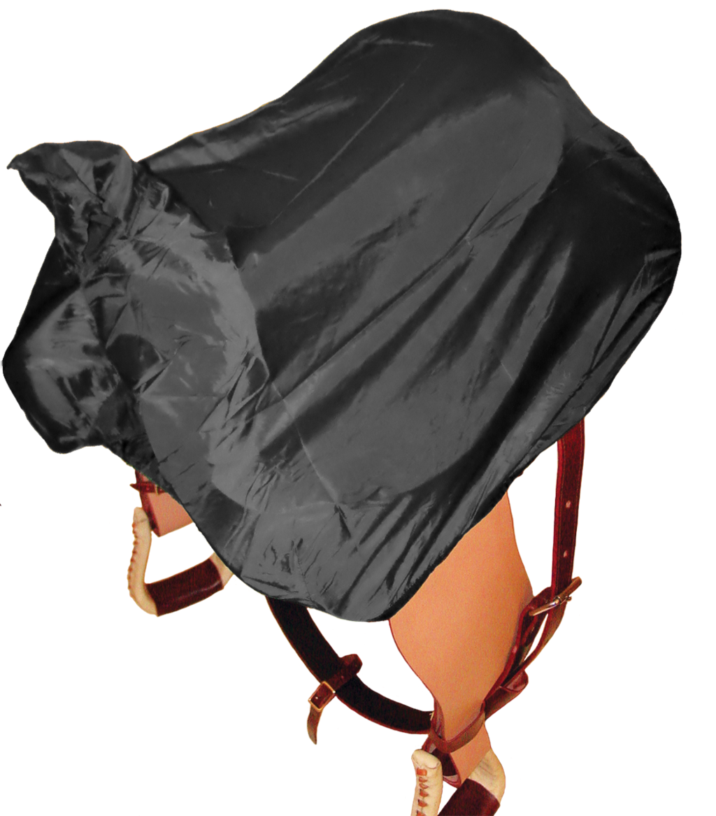 Nylon Western Saddle Seat Cover with Elastic Water Proof Black