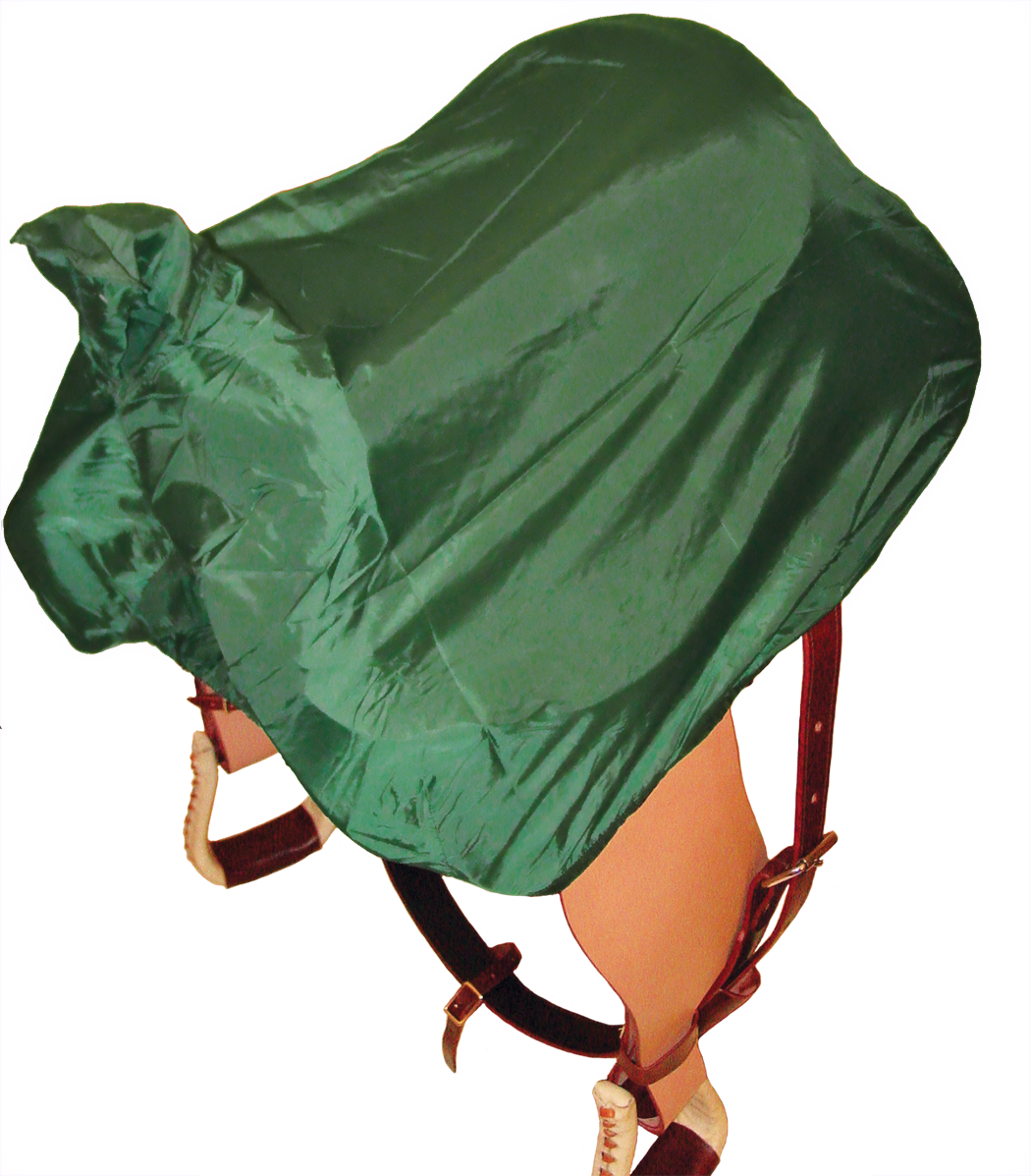 Nylon Western Saddle Seat Cover with Elastic Water Proof Green Color