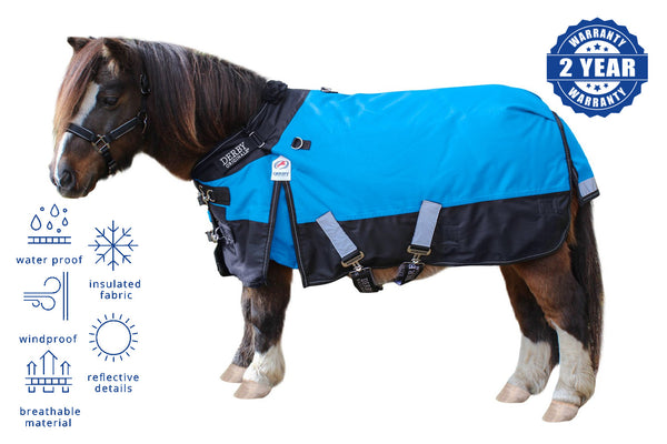 Derby Originals Nordic Tough 1200D Ripstop Waterproof Reflective Winter Mini Horse and Pony Turnout Blanket 300g Heavy Weight