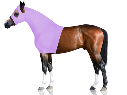 Derby Originals Comfy Stretch Lycra Sleazy Slicker Hood Neck Cover with Zipper purple
