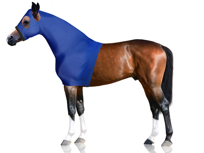 Derby Originals Comfy Stretch Lycra Sleazy Slicker Hood Neck Cover with Zipper royal blue