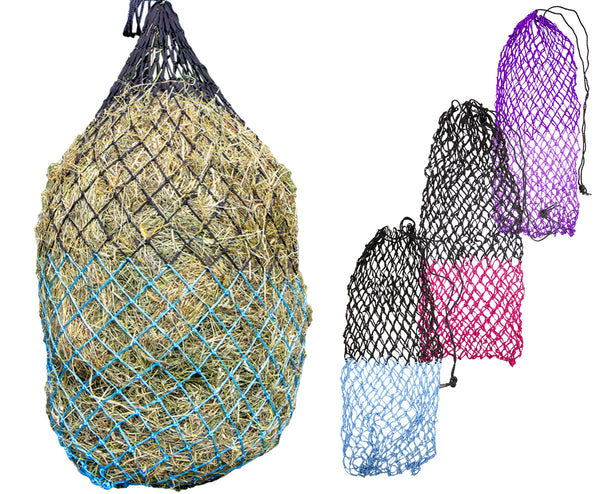 Derby Originals 56” Superior Slow Feed Soft Mesh Hanging Hay Net for Horses - Set of 2