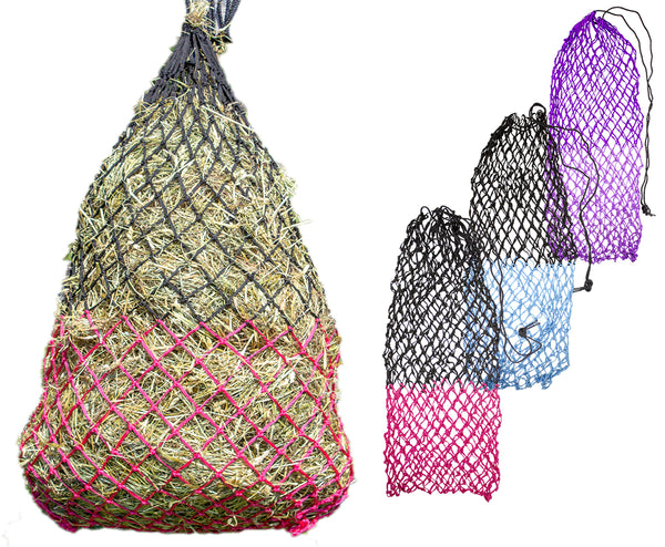 Derby Originals 56” Superior Slow Feed Soft Mesh Hanging Hay Net for Horses - Set of 2