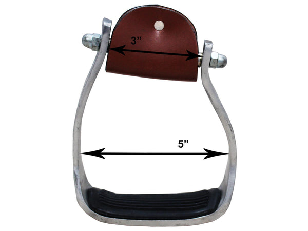 Tahoe Tack Angled Engraved Knee Relief Western Show Stirrups