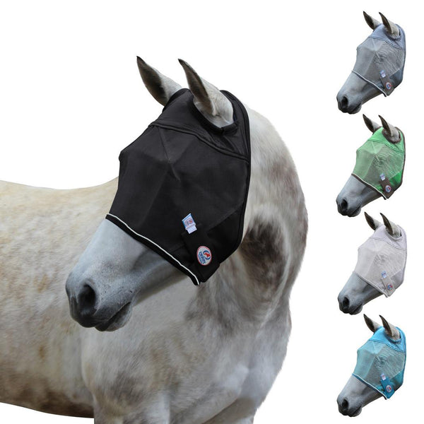 Derby Originals UV-Blocker Premium Reflective Safety Horse Fly Mask without Ears or Nose Cover with One Year Warranty