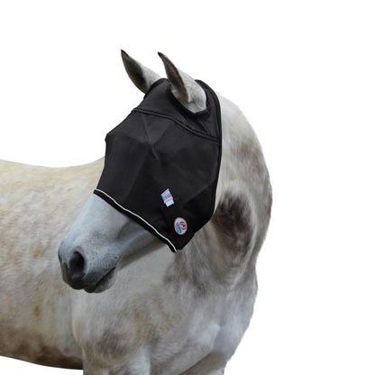 Derby Originals UV-Blocker Premium Reflective Safety Horse Fly Mask without Ears Black color