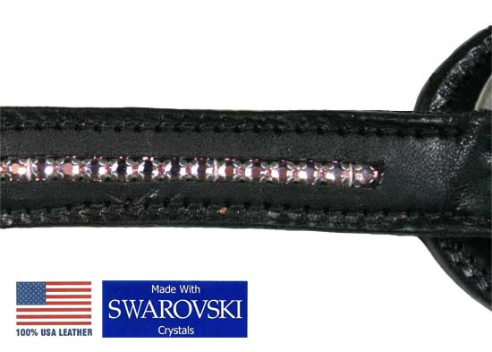 Tahoe Black Diamond Crystal Headstall & Breast Collar Set USA Banner Image