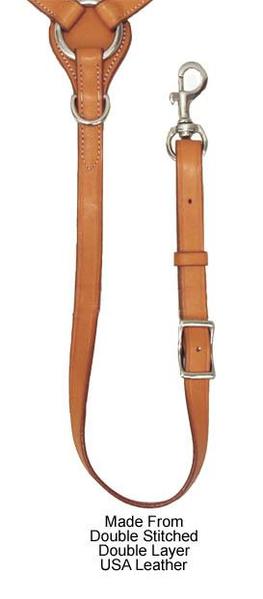  USA Leather Saquaro Ostrich Print Leather Square Western Breast Collar 