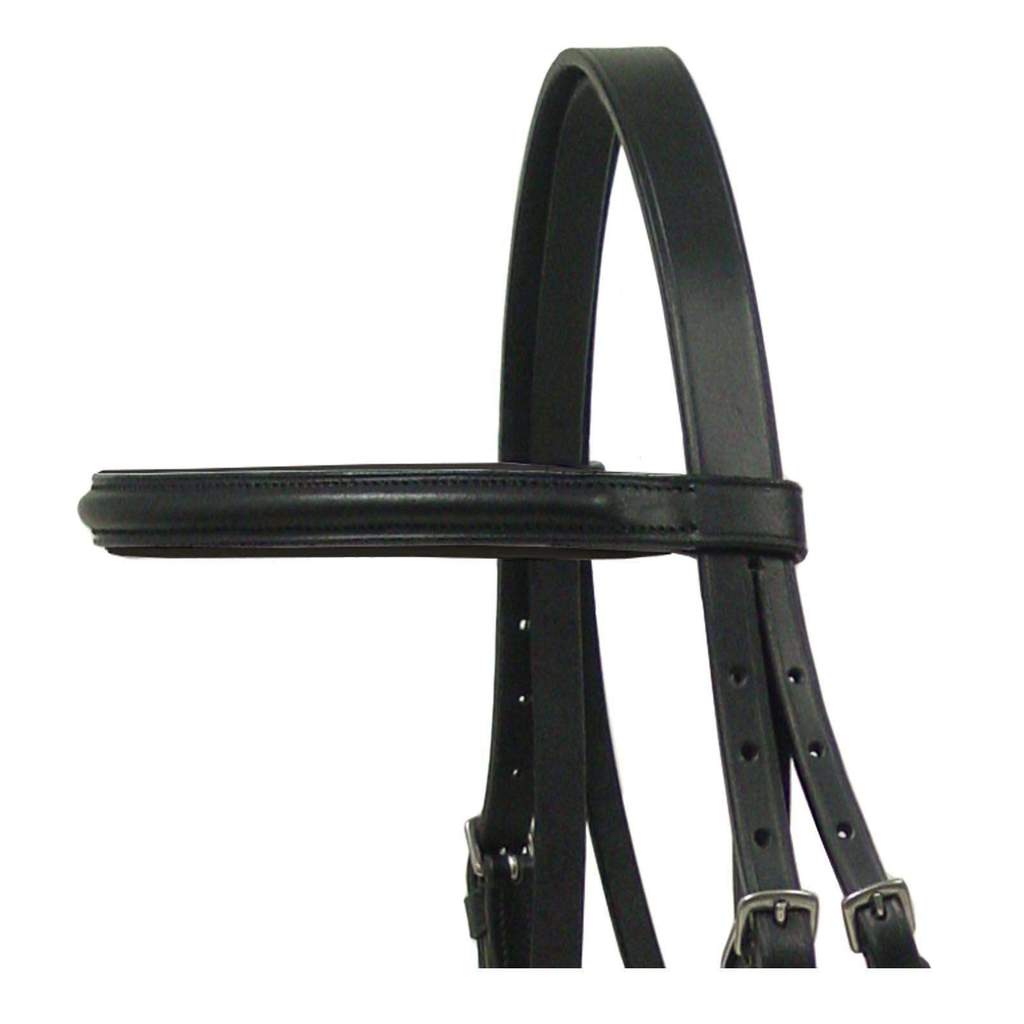 Paris Tack Macmillan Dressage Leather English Crank Bridle with Laced Reins Black Brow