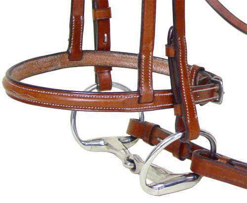 Paris Tack Raised Fancy Stitch Leather English Schooling Bridle with Laced Reins and 1 Year Warranty