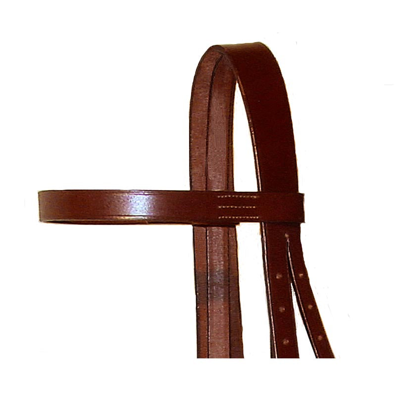 Paris Tack Classic Flat Leather English Hunt Bridle with Laced Reins  Browband