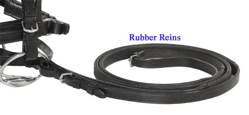  Crank Bridle with Flash and Rubber Reins 