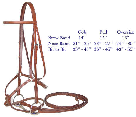 Paris Tack Raised Fancy Stitch Figure 8 Bridle w/ Laced Reins