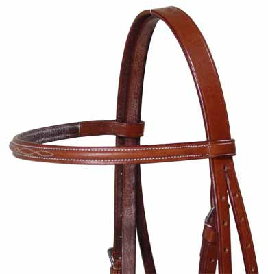 Paris Tack Raised Fancy Stitch Figure 8 Bridle w/ Laced Reins