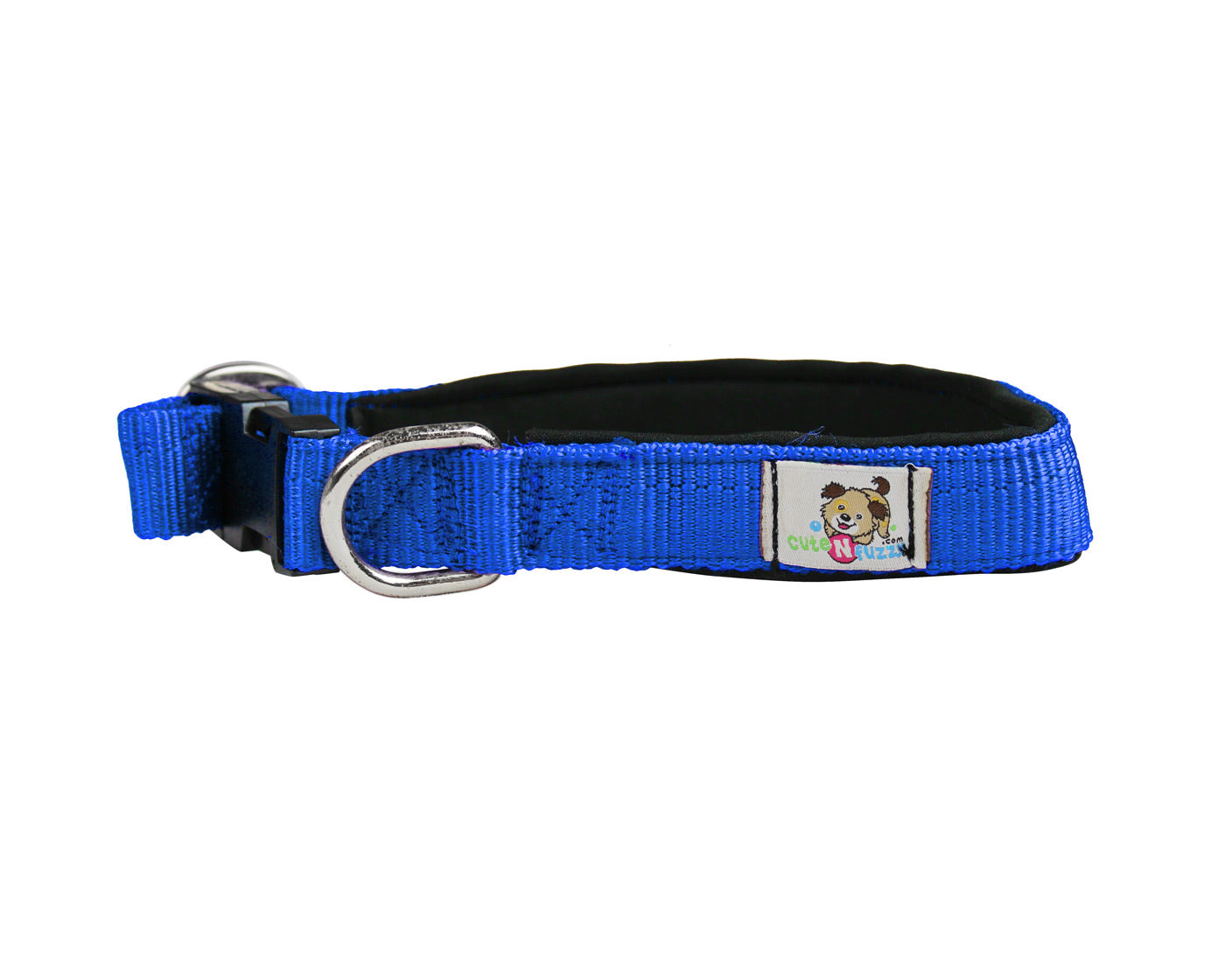cuteNfuzzy® Adjustable Padded Dog Collar Blue Color