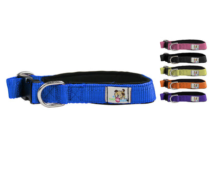 cuteNfuzzy® Adjustable Padded Dog Collar Blue Color  Set