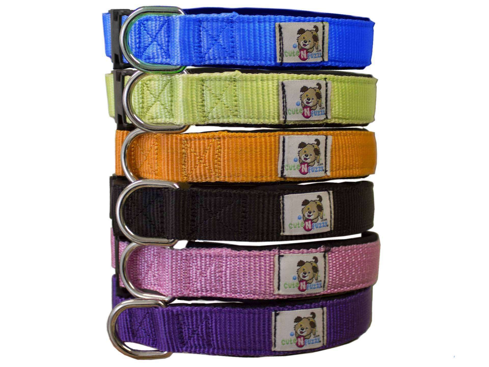 cuteNfuzzy® Adjustable Padded Dog Collar Color Swatches