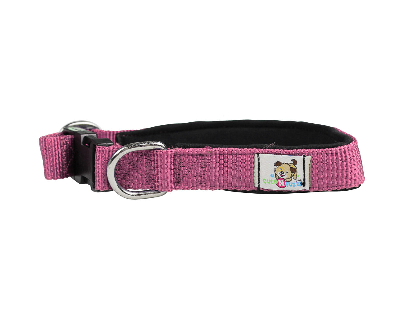 cuteNfuzzy® Adjustable Padded Dog Collar Pink Color
