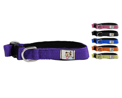cuteNfuzzy® Adjustable Padded Dog Collar Purple Color Set