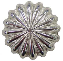 Shiny Silver Parachute Conchos with Screw Back