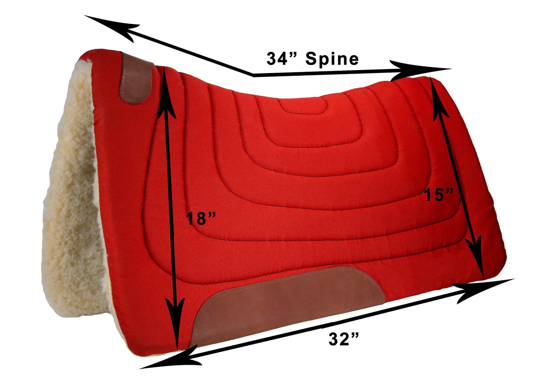 Tahoe Tack Contour Cut Canvas Saddle Pad 3 Layers Canvas 