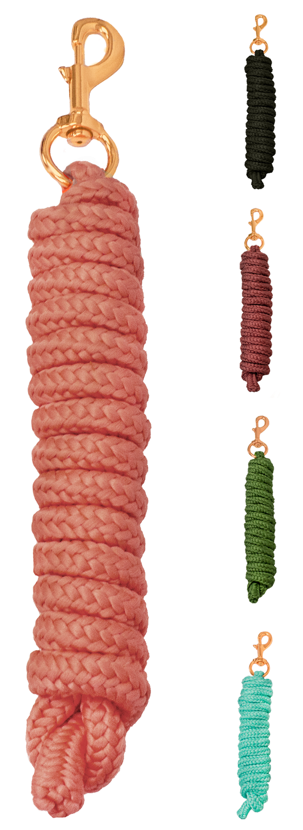 Derby Originals Premium Soft Braided Poly Lead Rope Lot of 2 - Available in Multiple Colors and Sizes