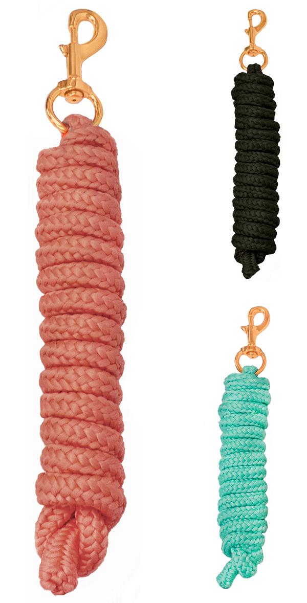 Derby Originals Premium Soft Braided Poly Lead Rope Lot of 2 - Available in Multiple Colors and Sizes