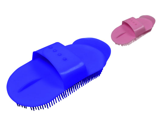 Derby Originals Horse Bathing Plastic Curry Comb Blue Swatch