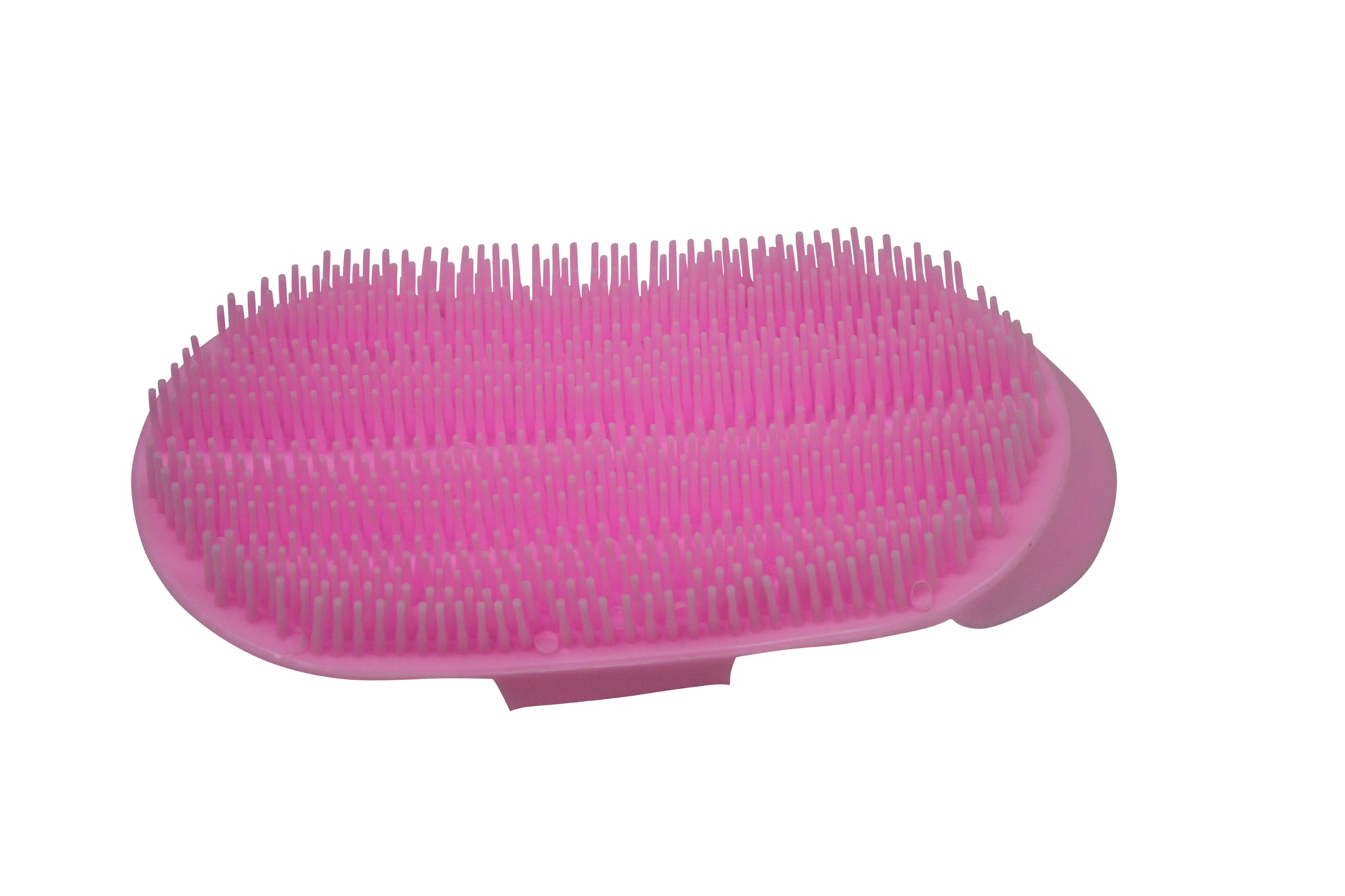 Derby Originals Horse Bathing Plastic Curry Comb Pink Plastic Bristles 