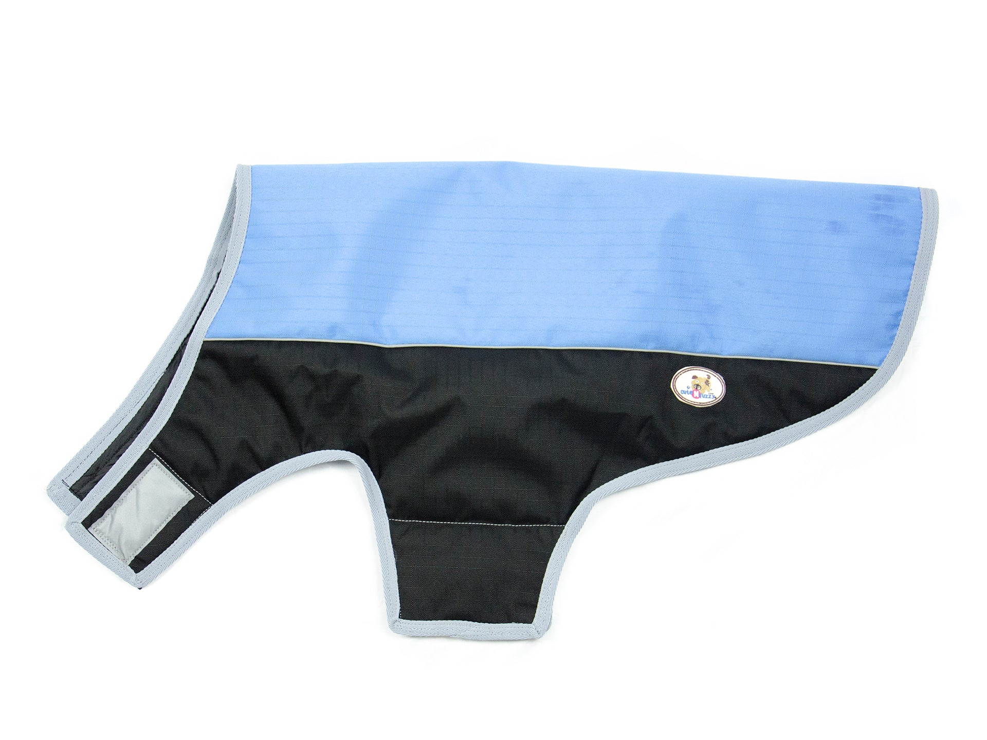 Derby Originals Comfort Fit Classic 600D Winter Dog Coat Features Blue side