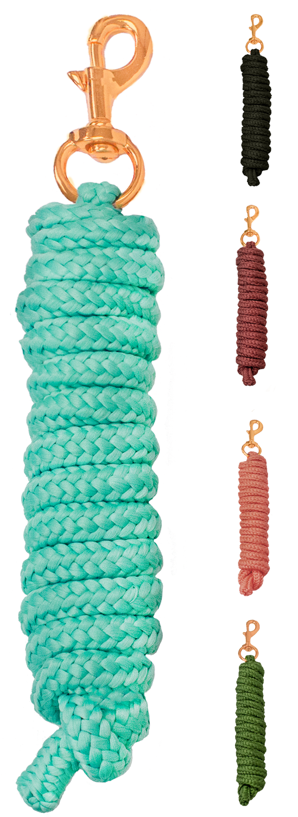 Derby Originals Premium Soft Braided Poly Lead Rope Lot of 2 - Available in Multiple Colors and Sizes