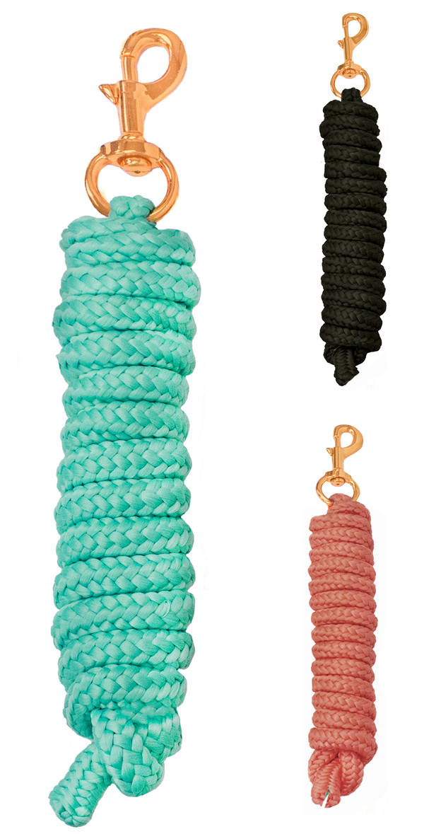 Derby Originals Premium Soft Braided Poly Lead Rope Lot of 2 - Available in Multiple Colors and Sizes