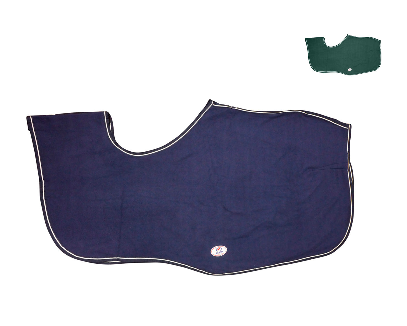 Derby Originals Classic Horse Polar Fleece Keyhole Quarter Sheet Exercise Rug Blue set